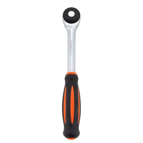 Vista 4 de Groz Mango de trinquete de doble unidad, unidad de 1/2", 52 dientes, 11-13/32" de longitud, 377 ft-lb Torque, cromo vanadio con accionamiento