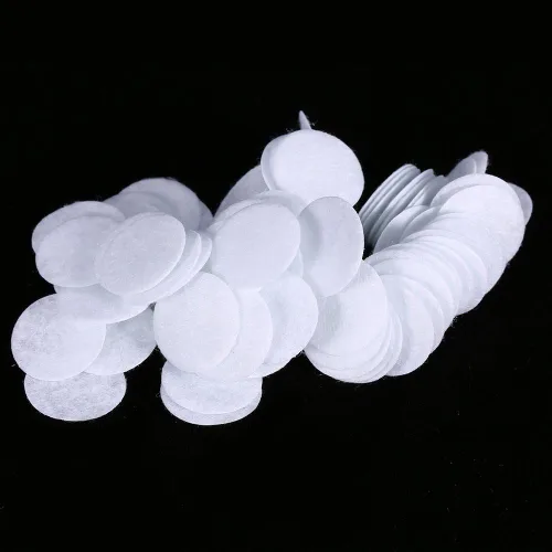 Vista 4 de 100pcs nuevo filtro de algodón redondo filtro almohadillas para la máquina de belleza de eliminación de puntos negros (0.787 in)
