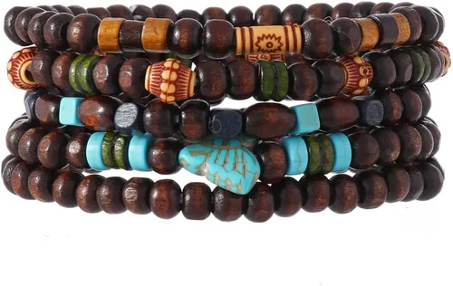 Vista 57 de Pulsera Gótica Ajustable de Cuero Trenzado Punk Multicapa de Estilo Grunge, Conjunto de Pulseras Emo con Brazalete de Metal, Envoltura