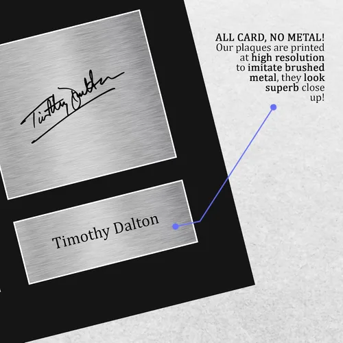 Vista 5 de HWC Trading USL Timothy Dalton Gifts - Autografía impresa para fanáticos de recuerdos de películas, tamaño carta de EE. UU