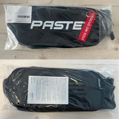 Vista 8 de PASTE Bolsa de zapatos negra Bolsa impermeable para zapatos para viajes, deportes y uso diario, negro con asa de transporte Bolsa de zapatos