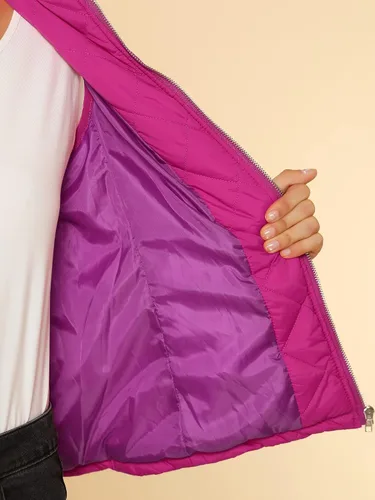 Vista 6 de Allegra K - Chaleco acolchado y ligero, de cuello alto, con cremallera, para mujer