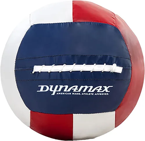 Vista 17 de Dynamax Standard Medicine Ball, 4–30 lb Soft Shell Wall Ball, 14-Inch Weighted Exercise Ball for Strength Training, Core Workouts, Conditioning &