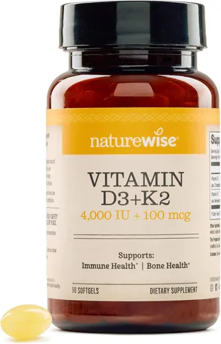 Vista 33 de NatureWise Vitamina D3 1000UI + K2 (MK7) 100mcg con aceite de coco orgánico extra virgen - Apoya la absorción de calcio, la salud ósea e inmune