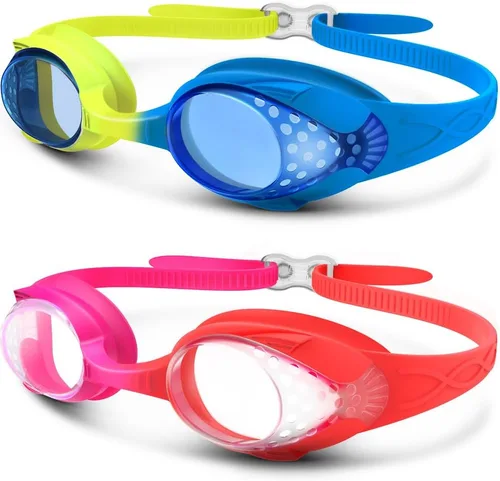 Vista 9 de OutdoorMaster - Gafas de natación de ajuste rápido para niños (2 unidades)