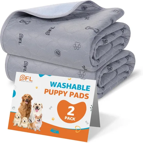 Vista 14 de Almohadillas lavables para orina para perros, paquete de 2 almohadillas reutilizables para cachorros, almohadillas absorbentes para parto