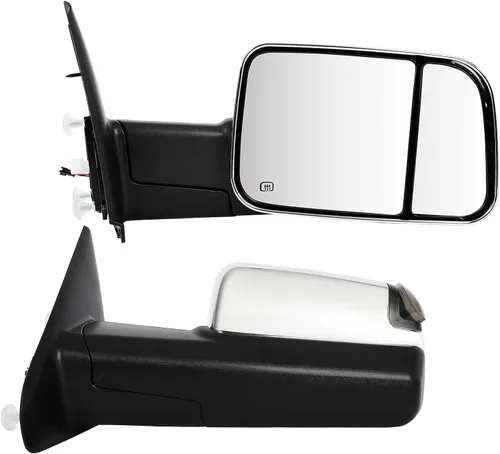 Vista 9 de ECCPP Par de espejos de remolque de repuesto plegable manual ajustable para 94-97 para Dodge para Ram 1500 2500 3500 camión