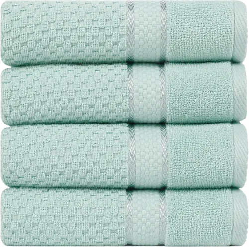 Vista 16 de Ample Decor Juego de toallas de baño 100% algodón, 6 piezas, suaves y absorbentes, de secado rápido, juego de toallas de baño