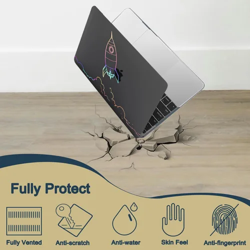 Vista 55 de Funda compatible con MacBook Air de 11 pulgadas 2015-2010 A1465 A1370, diseño impreso de plástico para laptop, carcasa protectora Air de 11.6
