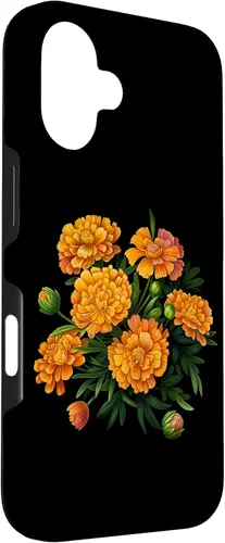 Vista 3 de Vintage Marigold Inspired Flower Case for iPhone 16