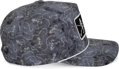 Vista 5 de Paramount Outdoors Lengua de trucha Pesca con mosca Trucha Marrón Trucha 6 paneles Tapa de cuerda Gorra de pesca con mosca