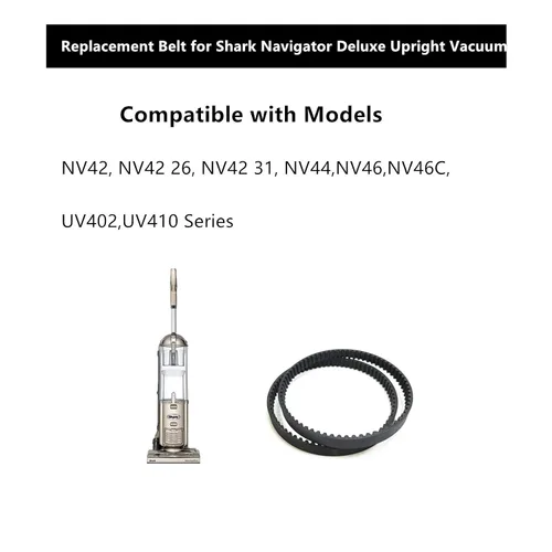 Vista 2 de Correa de repuesto para aspiradora vertical Shark Navigator Deluxe, compatible con modelos: NV42, NV44, NV46, UV402 (2 correas)
