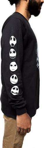Vista 6 de Disney Nightmare Before Christmas Jack Skellington Moon - Camiseta de manga larga para adultos