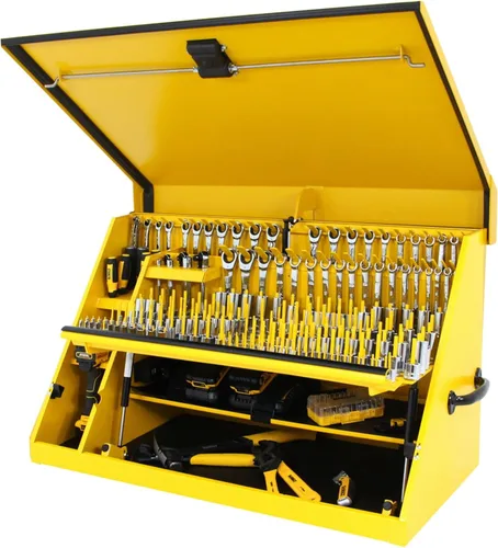 Vista 4 de DeWalt - Caja de herramientas triangular de 36" x 17", acero, color amarillo