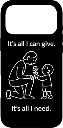 Vista 22 de Child Giving Flower to Parent Minimal Symbolic Love Design Case for iPhone 16