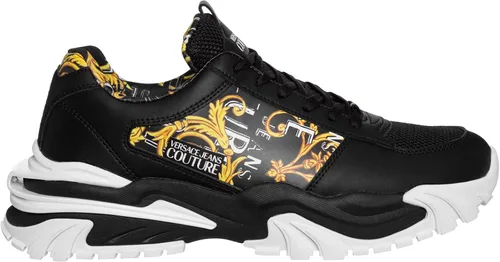 Vista 4 de Versace Jeans Couture - Tenis de moda con suela gruesa y dorada para hombre