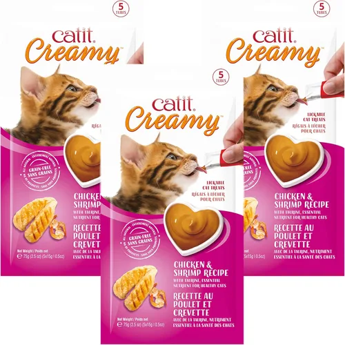 Vista 16 de Catit Creamy - Paquetes personalizados de golosinas para gato que puede lamer