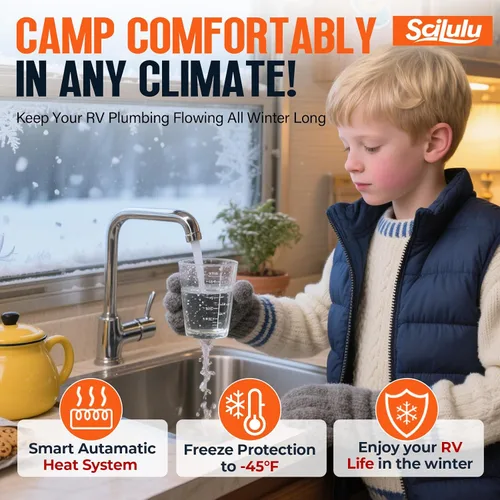 Vista 4 de Manguera de agua caliente de 15 pies para RV, protección contra congelamiento hasta -45°F, sin plomo y sin BPA, agua potable segura para campistas