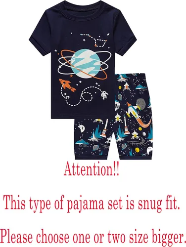 Vista 2 de Family Feeling Boys Summer Pajamas Sets Short Sets