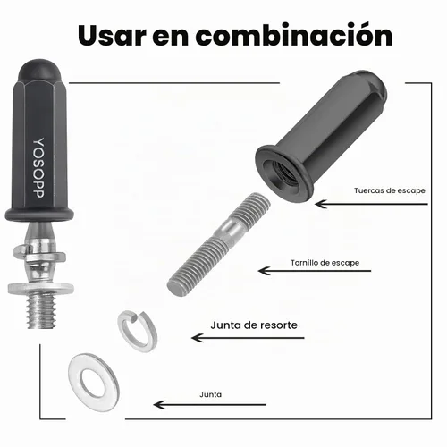 Vista 3 de GY6 - Junta de tuercas de perno de escape para 50 cc, 70 cc, 90 cc, 110 cc, 125 cc, 150 cc, scooters, ATV, GMB139, motor, ciclomotor, quad, 4