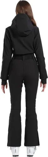 Vista 115 de GSOU SNOW Traje de esquí para mujer, traje de nieve delgado de una pieza, chaqueta de nieve, impermeable, resistente al viento, deportes al aire