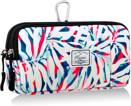 Vista 15 de KAMO Funda multiusos de lona horizontal para smartphone, funda para teléfono celular con asa para cinturón, bolsas de cinturón para mujeres, funda