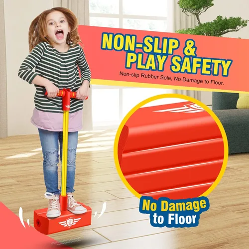 Vista 6 de HCHILDHOOD Pogo Stick para niños de espuma Pogo Jumper de carga de hasta 250 libras ayuda a los niños a crecer más altos divertidos y seguros
