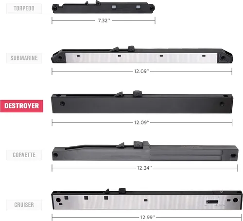 Vista 6 de Mecanismo de cierre suave de aleación de aluminio resistente para hardware de puerta de granero deslizante de bricolaje (Destroyer320)