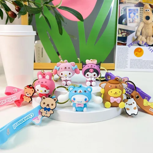 Vista 2 de friending events Lindos accesorios kawaii, llavero de anime, dijes de personajes de dibujos animados, llaveros para mujeres y niñas