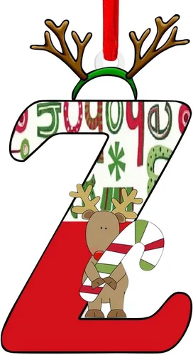 Vista 30 de Decoración colgante para árbol de Navidad de 26 letras, adornos para árbol de Navidad, adornos personalizados de 26 letras, decoración de Navidad