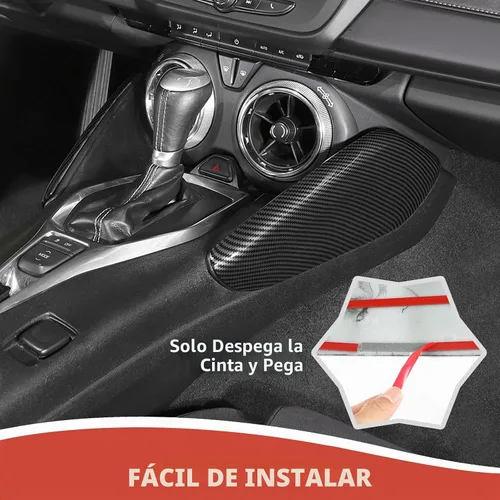 Vista 7 de RAZPOY Cubierta del panel lateral de la palanca de cambios compatible con Chevrolet Chevy Camaro 2016-2023 accesorios interiores de fibra de carbono