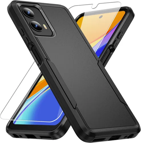 Vista 16 de Funda para Moto G 5G 2023, con Protector de Pantalla [Probado contra Caídas de Grado Militar] Funda Protectora de Servicio Pesado Resistente Rugosa