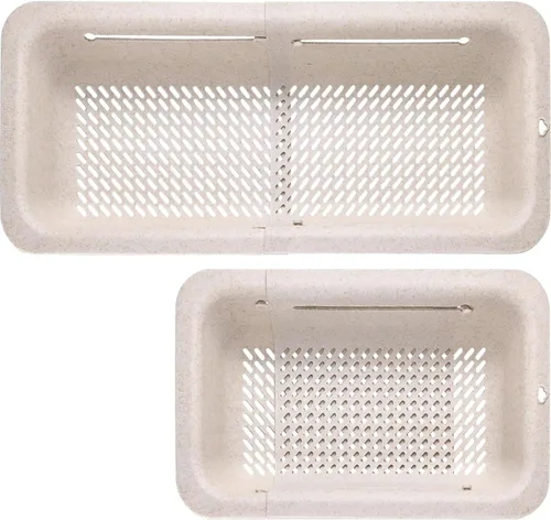 Vista 9 de LASSHSWA Colador plegable para cocina, cesta coladora sobre el fregadero para cocina, pasta de frutas, colador de alimentos expandible, colador