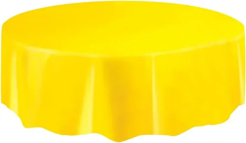 Vista 7 de Mantel redondo de plástico sólido negro (84 pulgadas), 1 unidad, diseño elegante y calidad premium, ideal para fiestas, eventos y uso diario