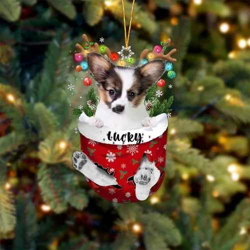 Vista 113 de Adorno de Navidad personalizado para perro Airedale Terrier en bolsillo de nieve, adorno para árbol de Navidad, idea de regalo para amantes