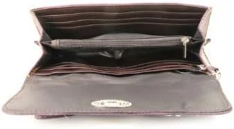 Vista 5 de Púrpura Studded Turnlock Wristlet cartera