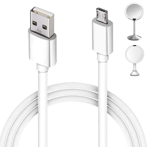Vista 8 de Cable de carga micro USB de repuesto para espejo humano simple, compatible con espejo Simplehuman de 5 pulgadas, 8 pulgadas, espejo de maquillaje