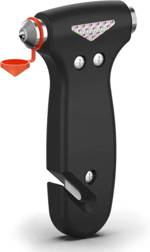 Vista 13 de THINKWORK 2 piezas 2 en 1 rompeventanas de coche con martillo de vidrio de Nuevo 2-negro