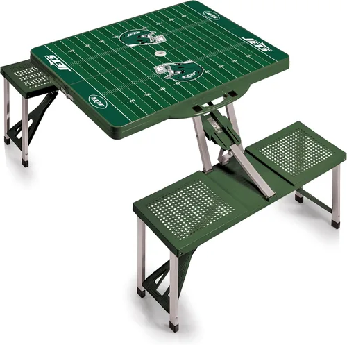 Vista 22 de Picnic TIME NFL Football Field Folding Picnic Table, Camping Table, Outdoor Table with Umbrella Hole Negro