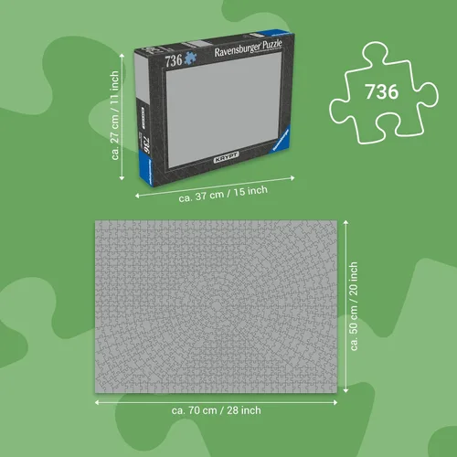 Vista 3 de Ravensburger - Krypt Black - Rompecabezas de 736 piezas - Un verdadero desafío de rompecabezas - Solo una pizca de cambio de color degradado negro