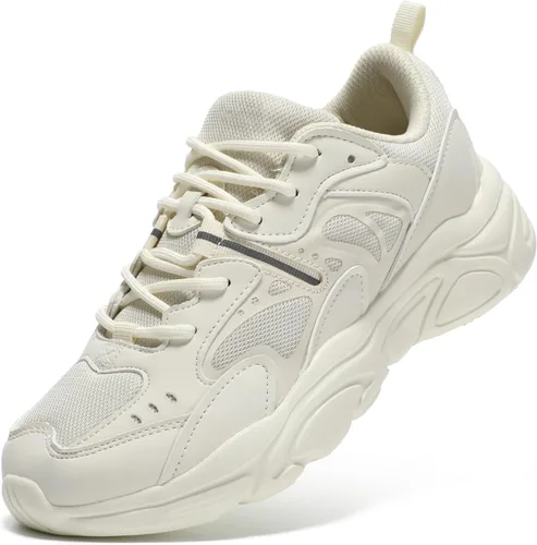 Vista 9 de STQ Zapatos deportivos gruesos para mujer, cómodos zapatos para caminar con Arch Sopport