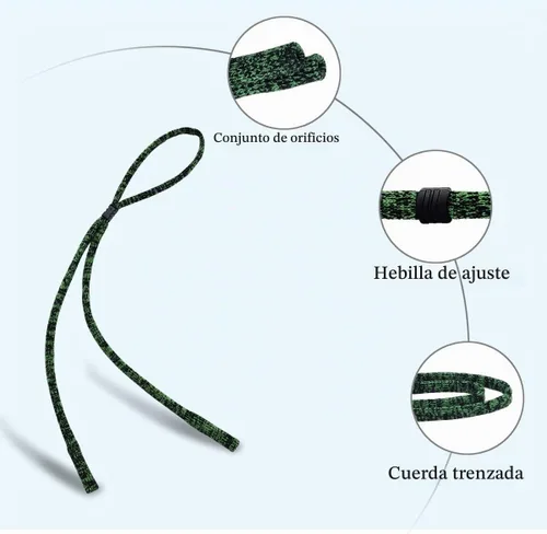 Vista 4 de Correa para gafas (paquete de 6) soporte para gafas, correa de nailon elástico suave para hombres y mujeres Paquete de 6 (color mezclado)