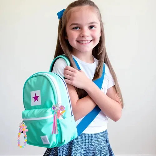 Vista 3 de PinkSheep Llaveros para niñas y mujeres, 2 llaveros personalizados, mochila para automóvil, llavero de flores, accesorios