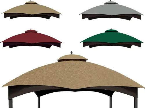 Vista 10 de SCOCANOPY Parte superior de repuesto para el cenador Lowe's modelo #GF-12S004B-1 / GF-12S004BTO (gris Ripstop)