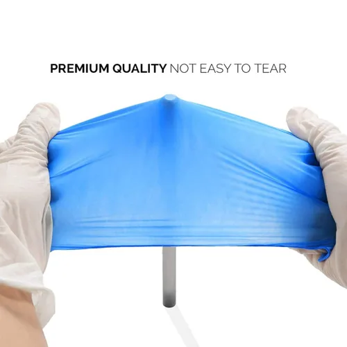 Vista 4 de Basic Medical Synmax - Guantes para examen de vinilo, sin látex y sin polvo, talla mediano, BMPF-3002 (caja de 1000)