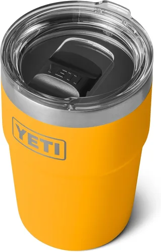 Vista 3 de YETI Rambler - Vaso apilable de 16 onzas, aislado al vacío, de acero inoxidable con tapa MagSlider Apilable