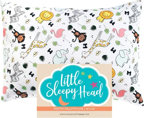 Vista 67 de Funda de almohada para jóvenes Little Sleepy Head - 100% funda de almohada de algodón y hipoalergénica - Funda de almohada envolvente de ajuste