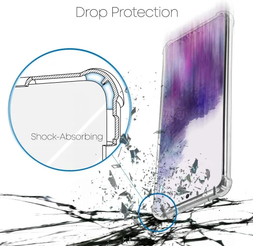 Vista 5 de GOOSPERY Funda para Galaxy S20 Plus, funda protectora transparente con esquinas reforzadas, funda híbrida delgada a prueba de golpes para Samsung