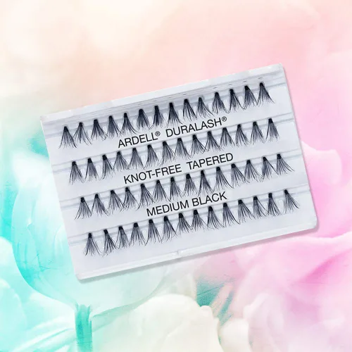 Vista 5 de Ardell Pestañas individuales suaves al tacto, color negro medio, pestañas postizas sin nudos, extensiones de pestañas de aspecto natural, 56 racimos
