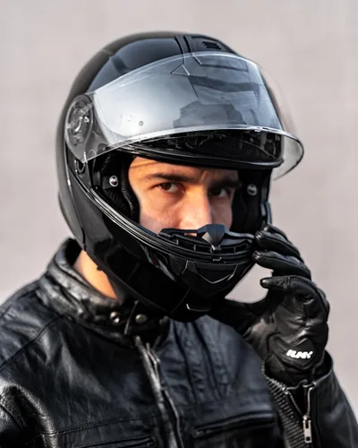 Vista 7 de ILM 159BT - Casco modular de motocicleta Bluetooth para 2-3 conductores, intercomunicador, cara completa, casco abatible DOT con máscara facial